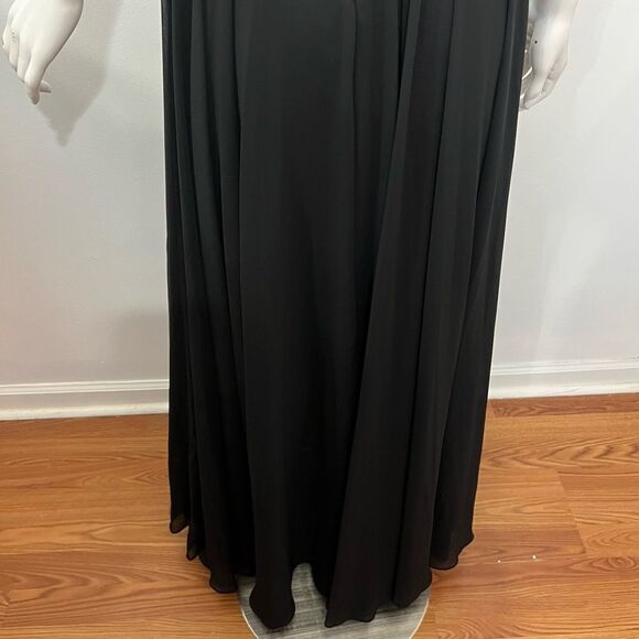 NWT Gianni Bini Black Mesh Crystal Studded Bodice Maxi Dress -- 1 - Picture 9 of 12